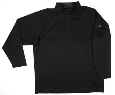New W/ Logo Mens Sun Mountain TFlex 1/4 Zip Sweater XX-Large XXL Black MSRP $90