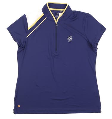 New W/ Logo Womens EP NY Golf Polo X-Large XL Navy Blue MSRP $88