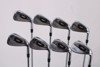 Callaway Rogue ST Pro Iron Set 4-PW GW Rifle Flighted 6.0 Steel Stiff Right Handed 37.75in