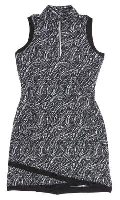 New Womens EP NY Sleeveless Snakeskin Print Dress X-Small XS Black/White MSRP $134