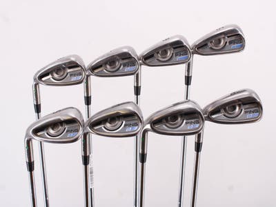 Ping 2016 G Iron Set 5-PW GW SW AWT 2.0 Steel Stiff Left Handed Green Dot 38.75in