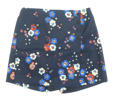 New Womens Tory Sport Printed Tech Twill Golf Skort Large L Tory Navy Pansy Bouquet MSRP $178