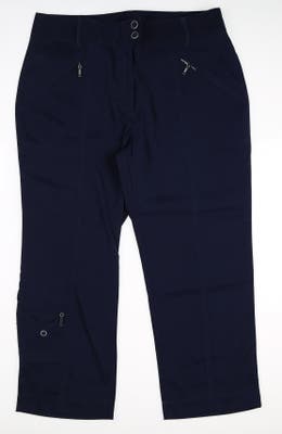 New Womens DKNY Cropped Pants 6 Navy Blue MSRP $95