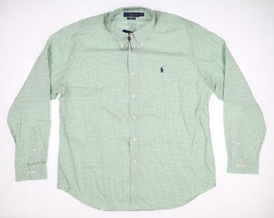 New Mens Ralph Lauren Button Up X-Large XL Green MSRP $99