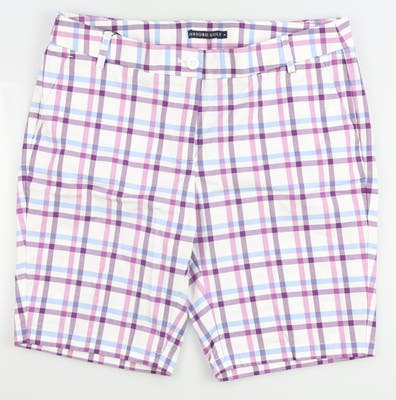 New Womens Oxford Shorts 8 Multi MSRP $86