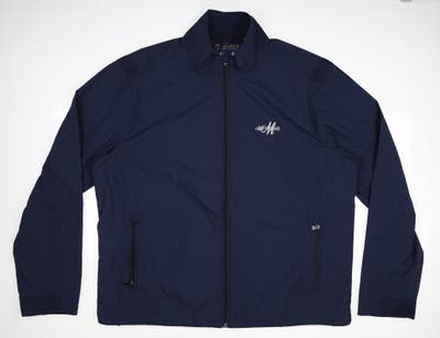 New W/ Logo Mens Ralph Lauren Rain Jacket X-Large XL Navy Blue MSRP $168