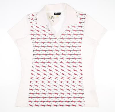 New Womens Greg Norman Polo Large L White MSRP $75