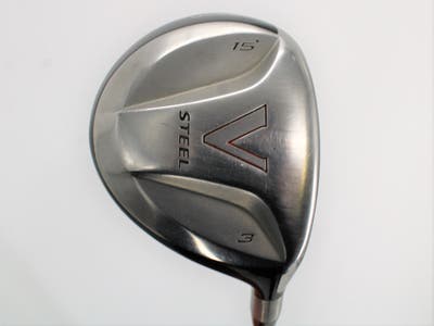 TaylorMade V Steel Fairway Wood 3 Wood 3W 15° Grafalloy ProLaunch Blue 65 Graphite Regular Right Handed 43.75in