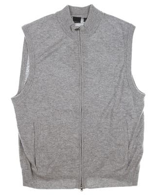 New Mens Dunning Lagmore Wool and Cashmere Full Zip Vest Large L Gray Heather MSRP $300