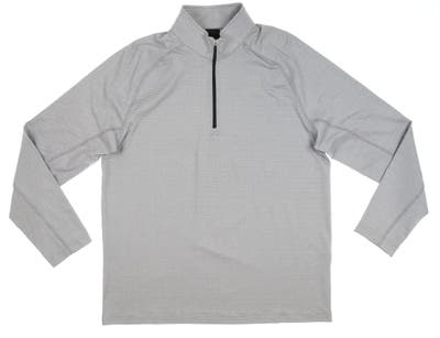 New Mens Dunning Bristol Jacquard Performance 1/4 Zip Pullover Large L Halo/White MSRP $99