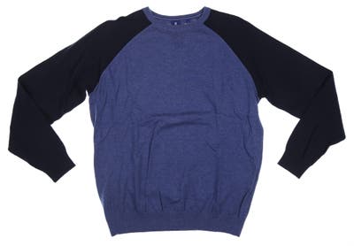 New Mens Footjoy 1857 Raglan Sweater Large L Lapis/Navy MSRP $165