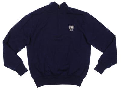 New W/ Logo Mens Footjoy 1/4 Zip Golf Sweater Small S Navy Blue MSRP $184