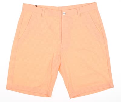 New Mens Footjoy Seersucker Shorts 34 Peach MSRP $95