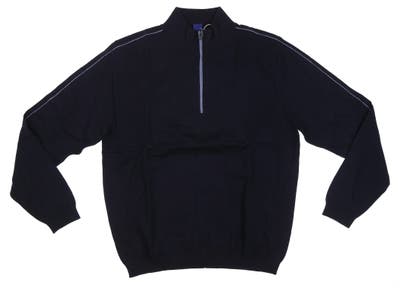 New Mens Footjoy 1857 1/4 Zip Sweater Large L Navy Blue MSRP $175