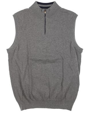 New Mens Footjoy 1857 Cotton/Cashmere 1/4 Zip Sweater Vest Large L Gray MSRP $160