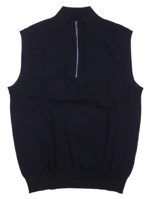 New Mens Footjoy 1857 Cotton/Cashmere Sweater Vest Large L Navy MSRP $160