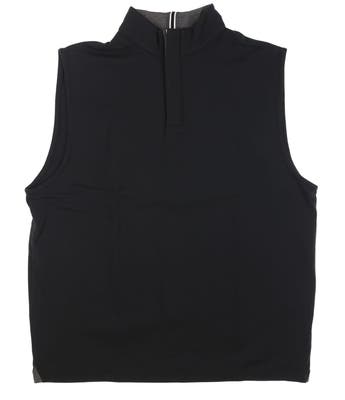 New Mens Footjoy Stretch Jersey 1/4 Zip Vest Large L Black MSRP $115