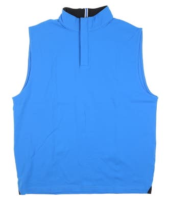 New Mens Footjoy Stretch Jersey 1/4 Zip Vest Large L French Blue MSRP $115