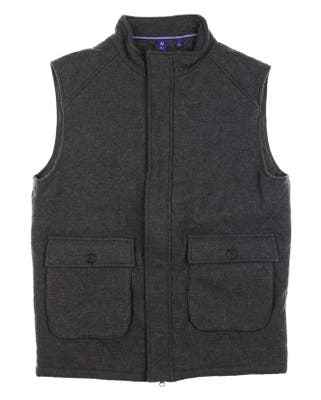 New Mens Footjoy 1857 Quilted Tweed Vest Large L Charcoal MSRP $185