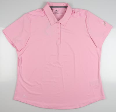 New W/ Logo Womens Adidas Golf Polo XX-Large XXL Pink MSRP $60 DQ0529