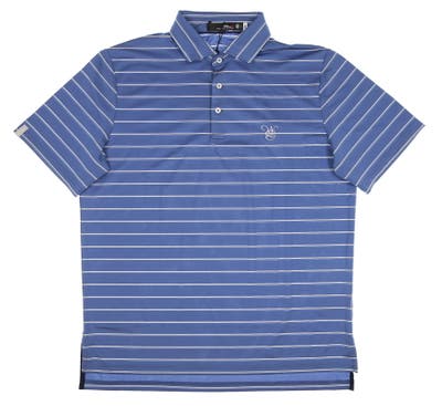 New W/ Logo Mens Ralph Lauren RLX Golf Polo Large L Blue MSRP $99