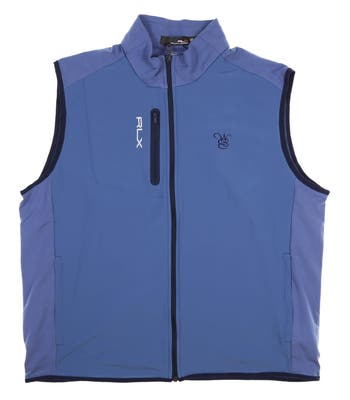New W/ Logo Mens Ralph Lauren RLX Golf Vest Large L Blue MSRP $168