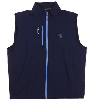 New W/ Logo Mens Ralph Lauren RLX Golf Vest X-Large XL Navy Blue MSRP $168