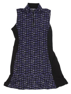 New Womens EP NY Sleeveless Golf Dress Large L Black Multi MSRP $126