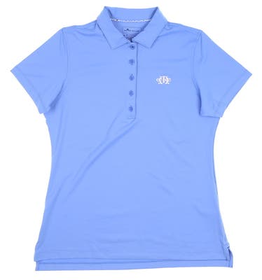 New W/ Logo Womens Peter Millar Golf Polo Medium M Blue MSRP $89