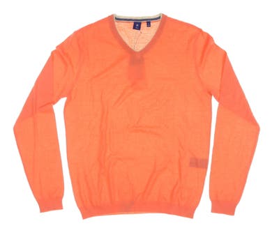 New Mens Footjoy 1857 Cashmere Golf Sweater Small S Coral Orange MSRP $325