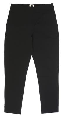 New Womens Footjoy High Waisted Cropped Pants Small S Black MSRP $95