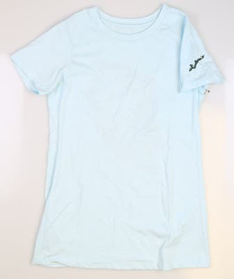 New W/ Logo Womens Golf Dawn T-Shirt Small S Blue MSRP $50