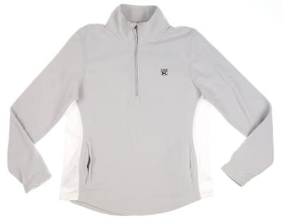 New W/ Logo Womens Under Armour Golf 1/4 Zip Pullover Small S Gray MSRP $85