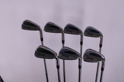 Ping S59 Iron Set 3-9 Iron Stock Steel Shaft Steel Wedge Flex Right Handed Black Dot 38.75in