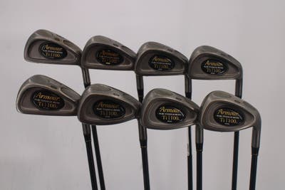 Tommy Armour Titanium 100 Iron Set 3-PW Stock Graphite Shaft Steel Stiff Right Handed 38.25in