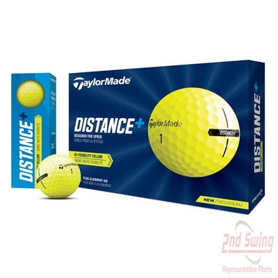 TaylorMade 2021 Distance Plus Yellow Golf Balls