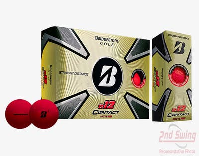 Bridgestone 2023 e12 Contact Matte Red Golf Balls