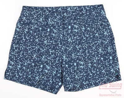New Womens Adidas Golf Shorts 10 Blue MSRP $65 GL6690