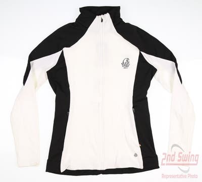 New W/ Logo Womens Galvin Green Golf Jacket Small S White MSRP $180 Y7002