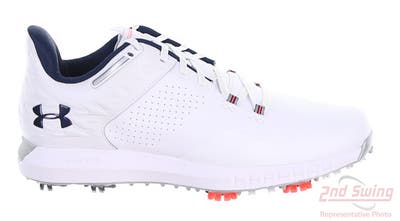 New Mens Golf Shoe Under Armour UA HOVR Drive 2 10 White/Silver MSRP $160 3025070-100