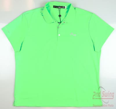 New W/ Logo Womens Ralph Lauren RLX Golf Polo Large L Green MSRP $99