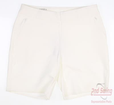 New Womens Cutter & Buck Annika Golf Shorts X-Small XS White MSRP $95 LAB00009