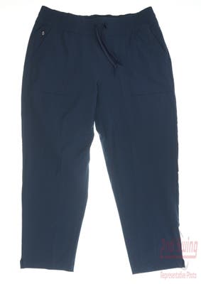 New Womens Adidas Golf Pants Large L Crew Navy MSRP $80 GT1723