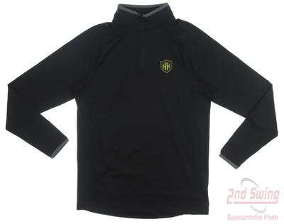 New W/ Logo Mens Under Armour Golf 1/4 Zip Pullover Small S Black MSRP $70
