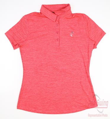 New W/ Logo Womens Under Armour Golf Polo X-Large XL Pink MSRP $65 UW0467