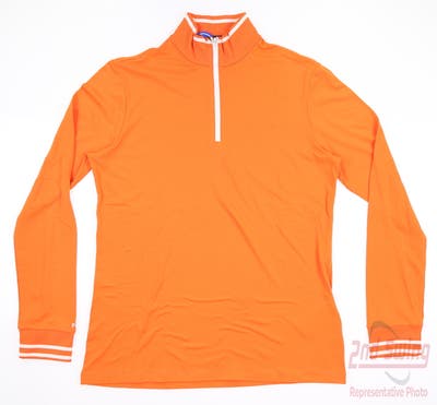 New Womens Ralph Lauren Golf 1/4 Zip Pullover Medium M Orange MSRP $128