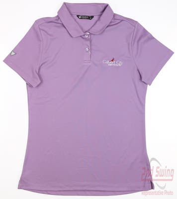 New W/ Logo Womens Level Wear Chance Polo Small S Crocus MSRP $50