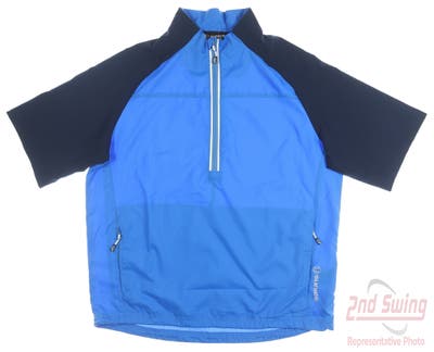 New Mens SUNICE Short Sleeve 1/4 Zip Pullover Medium M Blue MSRP $85