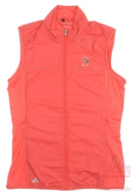 New W/ Logo Womens Adidas Golf Vest Small S Coral MSRP $75 AE6695
