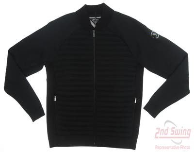 New W/ Logo Mens Adidas Quilted Hybrid Jacket Medium M Black MSRP $225 EJ0347